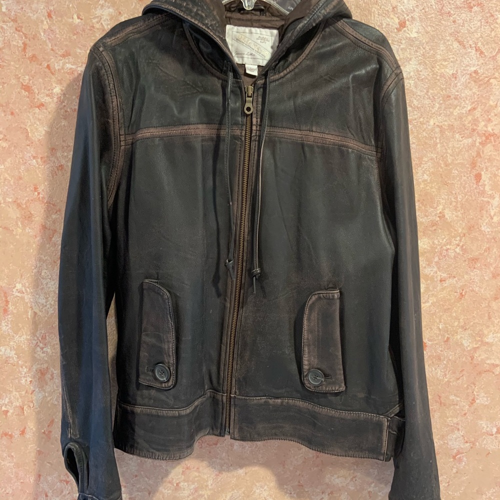 Brown motorcycle jacket